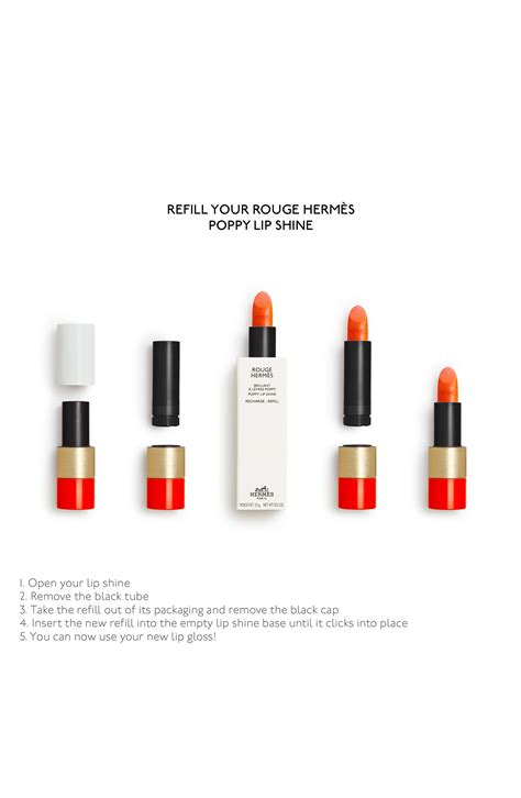 rouge hermes poppy lip shine|Rouge Hermès, Poppy lip shine .